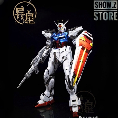 [SZ Custom] Bandai Custom PG GAT-X105 Perfect Strike Gundam w/ Custom Electroplated Chrome Painting