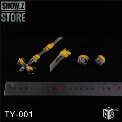 86Toys TY-001 Upgrade Kit for 3A DLX Bumblebee War Hammer, Sword & 2 Hands