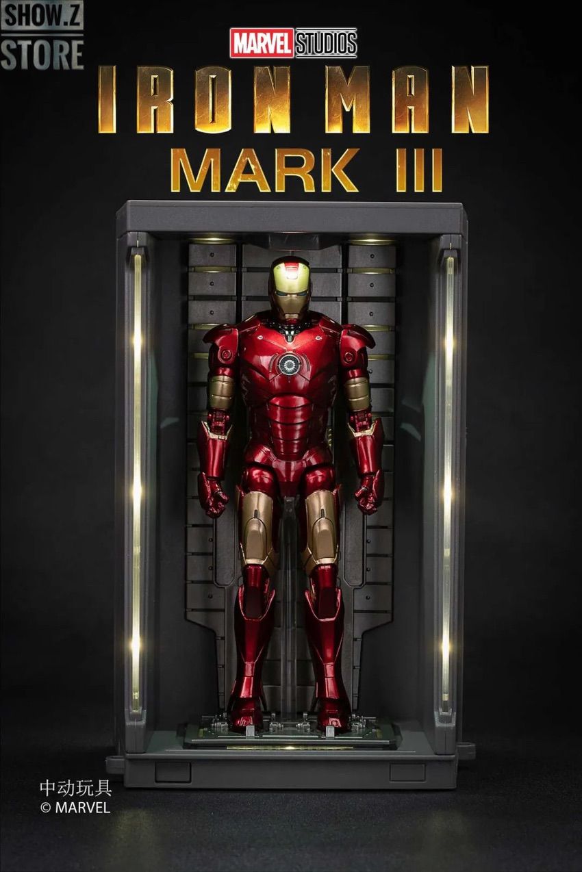 Zd Toys 1:10 Iron Man Mk 3 Mark Iii 7" Pvc Action Figure Movie doll  Presale 